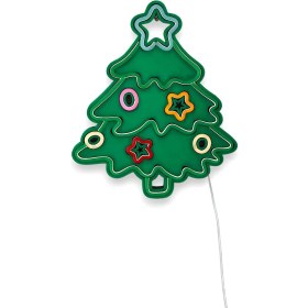 Resim Yılbaşı Çam Ağacı Neon Led 3d Baskı Çok Renkli 