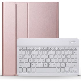 Resim Sunsky A11 Bluetooth 3.0 Ultra-Ince Abs Ayrılabilir Bluetooth Klavye Deri Kılıfaltın Gül (Yurt Dışından) 