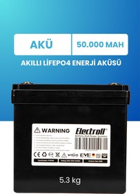 Resim ELECTROLL 12.8v 50ah Lifepo4 Enerji Aküsü – Gelişmiş Bms'li, Uzun Ömürlü, Yüksek Güvenlikli Güç Deposu 