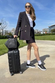 Resim Gönderi(R) Gönderi R Kadın Siyah Lastik Bağcıklı Comfort Dolgu Taban Hakiki Deri Sneaker Ddza80742359 Siyah 