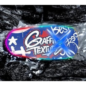 Resim Magicool Helmet Graffiti Motor Kask Kulaklık Rgb Modlu Su Geçirmez 6.0 Bluetooth Intercom Yenı Model 