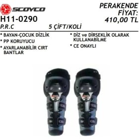 Resim Scoyco H11 Bayan-Çocuk Dizlik Ayarlanabilir Cırt Bantlar 