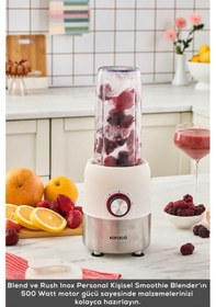 Resim Karaca Blend Ve Rush Inox 500 W Personal Kişisel Smoothie Blender 