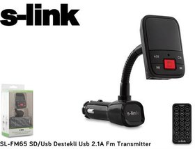 Resim S-link Sl-fm65 Hafızasız Mp3 Transmıtter 2.1a Usb Şarj Portlu Usb Micro Sd Kart Destekli Kumandalı 