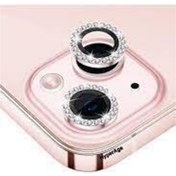 Resim Miscase Iphone 13-13 Mini Taşlı Lens Koruma Pembe 