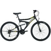 Resim Bisan MTS 4300 DAĞ BİSİKLETİ 40CM V 24 JANT 21 VİTES MAT SİYAH SARI 