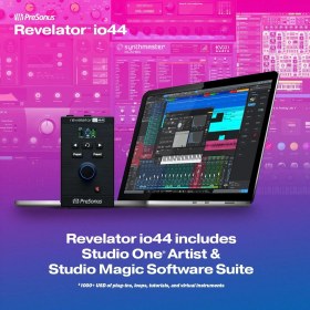 Resim Presonus Revelator IO44, Dahili Efektli, Müzik Prodüksiyon ve Streaming Için Usb-C Ses Kartı 
