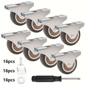 Resim Gaojunshop01 Tpr Kılavuz Tekerleği Rulmanlı 2 İnç 5.08 Cm Kahverengi 
