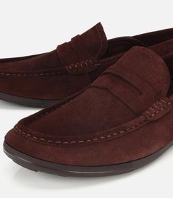Resim HOTİÇ Erkek Süet Deri Kahverengi Comfort Loafer Ayakkabı 