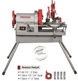 Resim Proter 4'' 1000 W Tezgah Tip Pafta Makinası PR 4004 PRO 