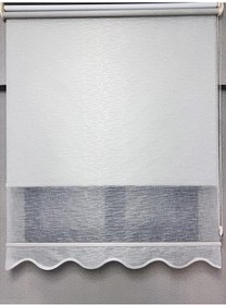 Resim Bbb Keten Kumaşlı Çift Mekanizmalı Tül Stor Perde Tsk1004 Krem 