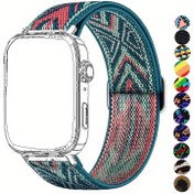 Resim Huawei Watch Fit 3 için MIOHHR Esnek Naylon Döngü Kayışı - Ayarlanabilir Hızlı Çıkarma, Spor ve Renkli Yedek Bant Geometrik Desenlerle, Erkekler ve Kadınlar için İdeal, Noel/Sevgililer Günü/Rugby Etkinlikleri için Mükemmel 