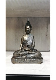 Resim Bronz Rengi Buda Heykelciği Büyük Boy 26 Cm 