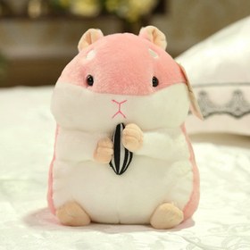 Resim Cute Hamster Plush Toy Mouse Pendant Keychain Doll - Pink / 30CM 
