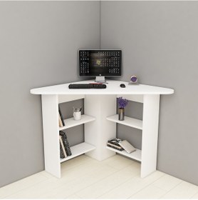 Resim Arnetti Köşe Çalışma Masası Corner Ofis Masası Beyaz 