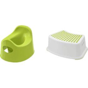 Resim Empressco Ikea Ikili Çocuk Seti, Försıktıg Basamak 37X13 cm Beyaz Yeşil + Lılla Lazımlık 27X24X18 cm Yeşil - Fiyatı, Yorumları 