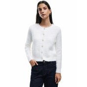 Resim Koton Viskon Karışımlı Örgü Dokulu Bisiklet Yaka Kadın Hırka 6WAL90026HT (6WAL90026HT) 