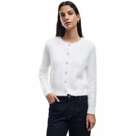 Resim Koton Viskon Karışımlı Örgü Dokulu Bisiklet Yaka Kadın Hırka 6WAL90026HT (6WAL90026HT) 