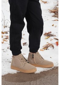 Resim Kiko Kids Homer Fermuarlı Erkek Bebek Günlük Bot Ayakkabı Kum KUM 