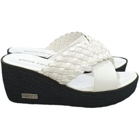 Resim Pierre Cardin Örgülü Anatomik Dolgu Topuk Günlük Bayan Terlik 001 