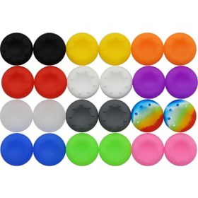 Resim 24 Adet 12 Takım Kauçuk Silikon Kapak Thumbstick Başparmak Sopa Og Kapak Kılıf Cilt Joystick Kavrama Sapları Ps4 Ps3 