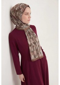 Resim Silk Home Su Yolu Desen Sütlü Kahve 75x195 Soft Şal Çok Renkli 