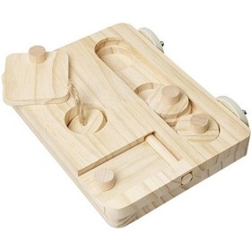 Resim Vkemall Küçük Hayvanlar İçin Ahır Eşyası - Doğal Odun Foraj Oyunu, Fiziksel Ve Zihinsel Egzersiz, Sinemayı Azaltma, Kuşak, Chinchilla, Hamster, Fareler İçin Uygun 