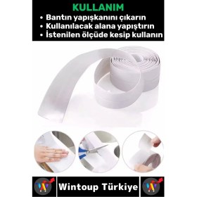Resim Wintoup Dayanıklı Lavabo Kenar Küvet Pvc Su Sızdırmaz Yağ Küf Kir Önleyici Yalıtım Bantı 3.2 Metre 5 Adet 