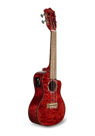 Resim Lanikai Qm-Rdcec Quilted Maple Concert Elektro Ukulele 