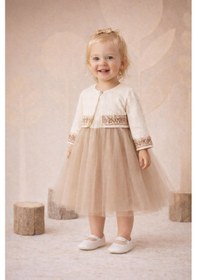 Resim Andywawa Kız Bebek Elbise - Wondress - Bal Rengi - 24-ay - W2070-bal Rengi-24-ay Krem 