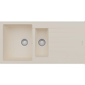 Resim Realstone Krem P05 Troya 100 1000x500 1.5 Göz Damlalıklı Granit Eviye 