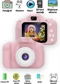 Resim MATEO Dijital Fotoğraf Makinesi Çocuk Mini 1080p Hd Kamera Selfie Cocuk 40mp Fotoğraf Makine 4xzoom 2023 