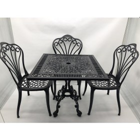 Resim Aluminyumdokumcu Döküm Lale Sandalye 75 Kare Masa 