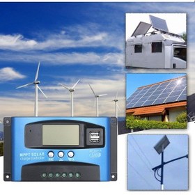 Resim Pazly Sringsun 100a Mppt Güneş Şarj Regülatörü - 2x Usb, Lcd Ekran, Otomatik Akü Şarjı 