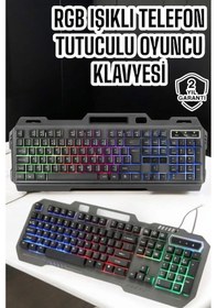 Resim Q Klavye Rgb Işıklı Klavye Ve Mouse Seti Kablolu Mouse Hediyeliş 
