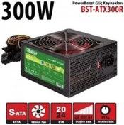 Resim AyrStore POWERBOOST BST-ATX300R 300W 12 Cm Kırmızı Fan Atx PSU RETAIL BOX (KUTULU) 