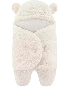 Resim Bundera Nesli Yeni Doğan 0-6 Ay Bebek Dış Kundak Uyku Tulumu Wellsoft Peluş Kapüşonlu Sarma Battaniye 