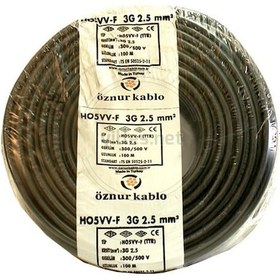 Resim 3X2.5 Siyah Ttr Kablo Öznur 25 Metre 