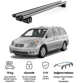 Resim Pençe Honda Odyssey Ara Atkı 2003-2008 Uyumlu Gri Ara Atkı Port Bagaj Tavan Barı 