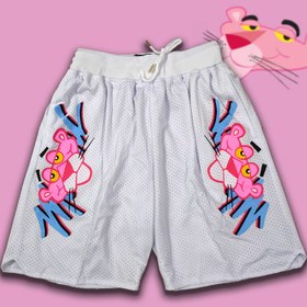 Resim Pembe Panter Şort - Beyaz / XL 