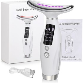 Resim 7'li LED Yüz Masaj Cihazı Dijital Ekranlı - Şarj Edilebilir Lityum Pil, USB Şarj, Yüz Şekillendirme ve Boyun Güzelliği için İdeal, Kadınlar için Mükemmel Hediye, Güzellik Boyun Cihazı | Modern Estetik | Şarj Edilebilir Pil, Anne için Yüz Masaj Cihazı Anneler Günü'nde 