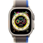 Resim Apple Watch Ultra GPS + Cellular 49mm Titanyum Kasa ve Mavi-Gri-Trail Akıllı Saat Teşhir 