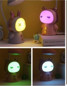 Resim Yiğit Usb Panda Figürlü Masa Lambası Hediyelik Gece Lambası Şarj Edilebilir Çocuklar Için 