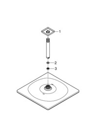 Resim Grohe Rainshower Mono 310 Cube Tepe Duşu Seti 142 Mm, Tek Akışlı - 26566gn0 