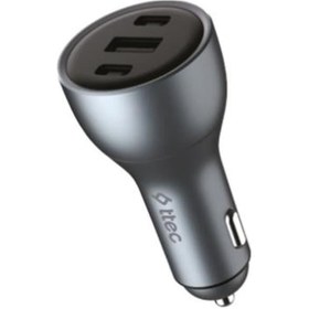 Resim Ttec Mega Şarj Akım Korumalı 130w 2xusb-c+usb Girişli Araç Çakmaklık Şarjı Tüm Araçlarla Uyumlu Şarj 