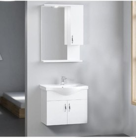 Resim Denko Akyazı 55 Cm Mdf Beyaz Banyo Dolabı Üst Modül Çok Renkli 