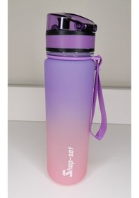 Resim Shop-Set Tritan Motivasyonlu Su Matarası 650 ML Lila - Pembe 