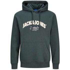 Resim Jack & Jones Erkek Sweatshirt Koyu Yeşil 12267584 Jorbronx Arch Bıg 25kw21000456 W212221 Koyu Yeşil 