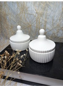 Resim 2'li Dekoratif Çok Amaçlı Takı Kutusu Beyaz 