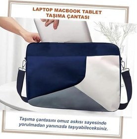 Resim Microcase Xiaomi Redmi Poco Pad 12.1 inch Tablet için Tablet Çantası 2 Bölmeli AL4228 Lacivert Gri Krem 